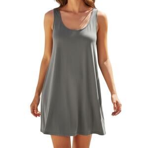 LOGO Layers by Lori Goldstein Sleeveless Tank Dress Large Beach Cover-Up